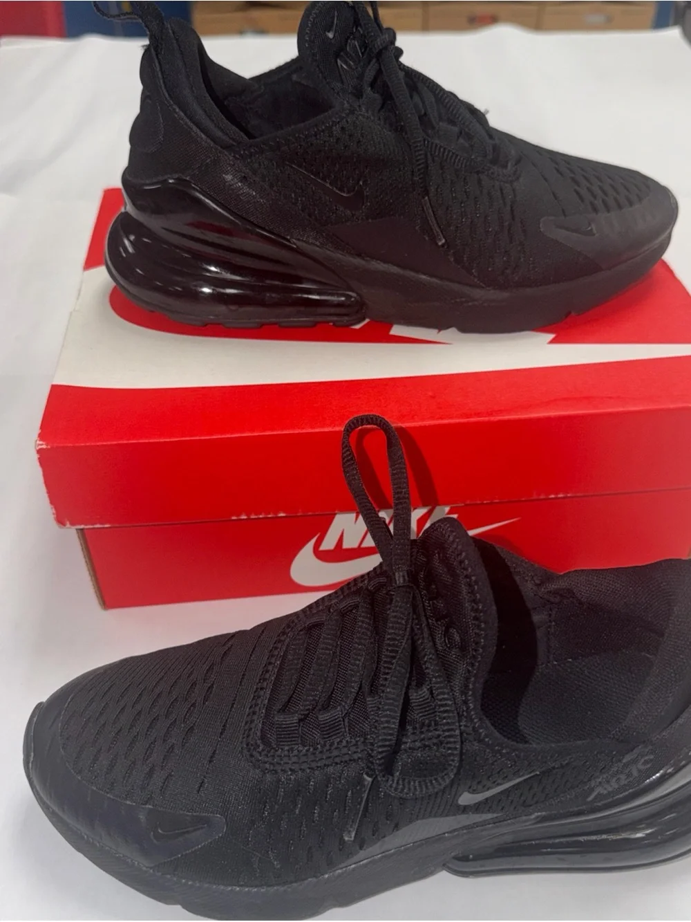 Nike Air Max 270 4.5 Youth Black Running Sneakers with Air Cushion